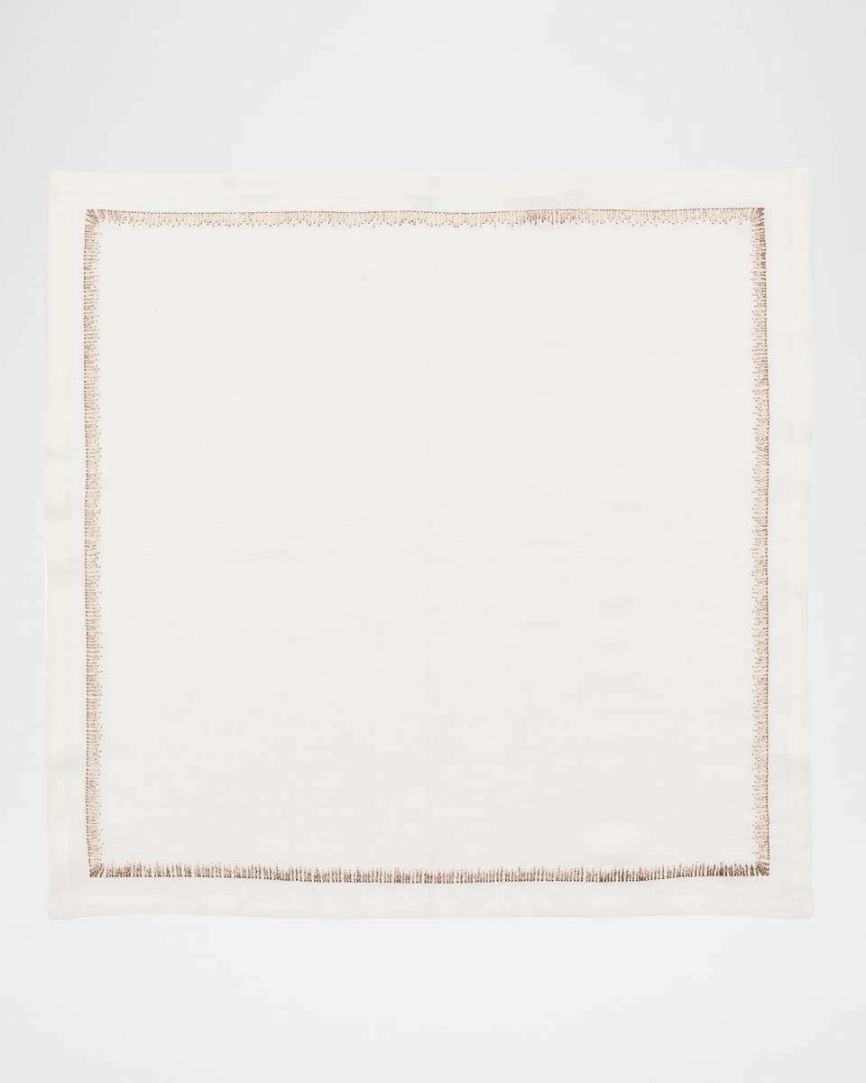 Filament Embroidered Linen Napkin